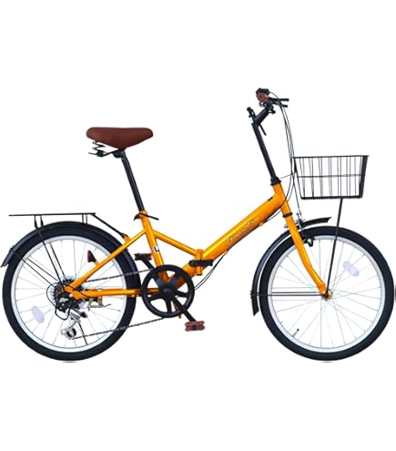 折りたたみ自転車  TOPONE（トップワン） 20インチ カゴ、カギ、ライト付き 6段変速 KGK206LL-09 モスグリーン Amazon | カゴ・カギ・ライト・荷台付 折りたたみ自転車 20インチ
